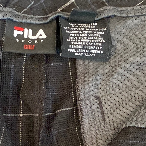 Fila Black and White Flat Front Shorts - Picture 3 of 8